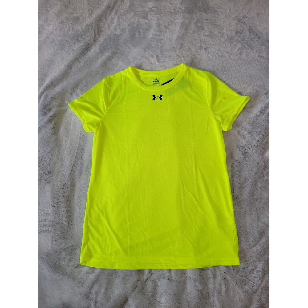 Under Armour Womens Medium Team Tech Yellow High Visibility Short Sleeve Tshirt